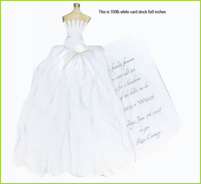 Scalloped Wedding Dress w/white ribbon tag w/tulle
